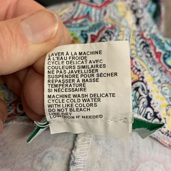 Coconut Row Palm Beach Multicolor Paisley Tummy Slimming Bermuda Shorts Size 12 - Picture 9 of 15